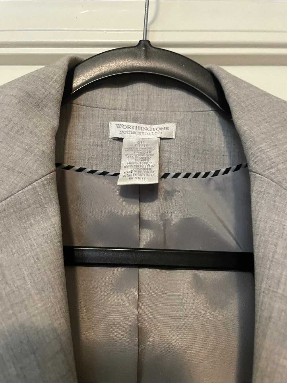 Worthington Light Gray Women's Blazer - Tailored Single-Breasted